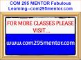 COM 295 MENTOR Fabulous Learning--com295mentor.com PowerPoint PPT Presentation