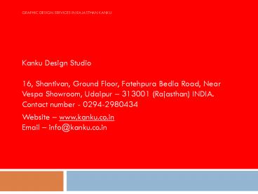 Graphic Design Services in Rajasthan Kanku