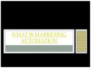 what is marketing automation