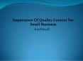Importance of quality content for small business (1) PowerPoint PPT Presentation