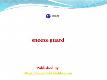 sneeze guard