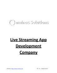 Live Streaming App Development Company - Omninos Solutions