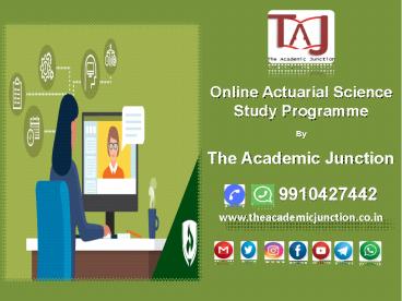 Online Actuarial Science Study Programme