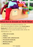 What Not to Donate at Thrift Shops PowerPoint PPT Presentation