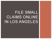 File Small Claims Online in Los Angeles