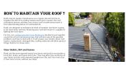 How to Maintain your Roof