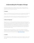 Understanding the Principles of Design PowerPoint PPT Presentation