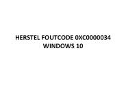 HERSTEL FOUTCODE 0XC0000034 WINDOWS 10