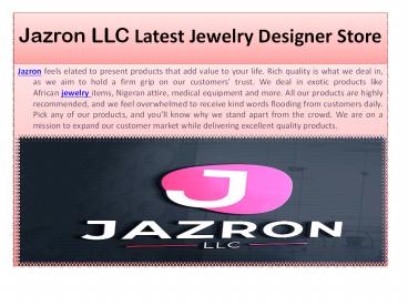 Jazron LLC
