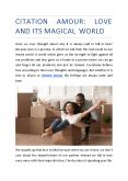 CITATION AMOUR LOVE AND ITS MAGICAL WORLD PowerPoint PPT Presentation