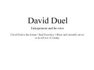 David Duel: Renowned Serial Entrepreneur