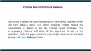 Victoria Secret Gift Card Balance