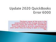 Fix QuickBooks Desktop Error 6000