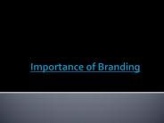 importance of branding