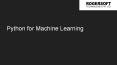 Python Programming for Machine Learning PowerPoint PPT Presentation