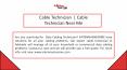 Cable Technician  | Cable Technician Near Me PowerPoint PPT Presentation