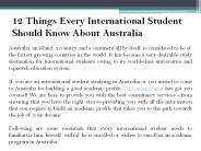 12 Things Every International Student Should Know About Australia