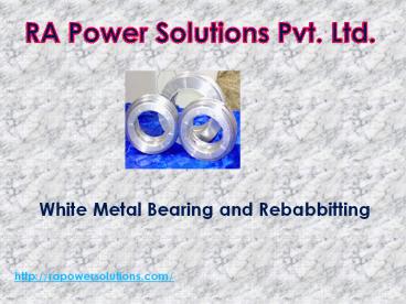 White Metal Babbitt Bearings