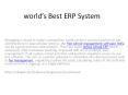 world’s Best ERP System India PowerPoint PPT Presentation