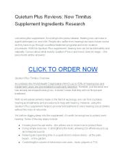 Quietum Plus Reviews: New Tinnitus Supplement Ingredients ..