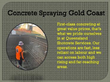 Concrete Spraying Gold Coast - QLD Shotcrete Services