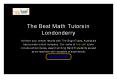 The Best Math Tutors in Londonderry PowerPoint PPT Presentation