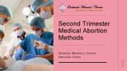 Second Trimester Medical Abortion Methods