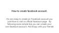 How to create Facebook account I PowerPoint PPT Presentation