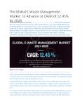 Global E-waste Management Market | Growth, Analysis, Trends PowerPoint PPT Presentation