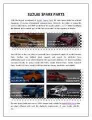 Suzuki Spare Parts (1)