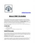 SOLO TRIP TO DUBAI PowerPoint PPT Presentation