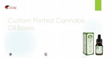 Kraft Custom printed cannabis oil boxes logo & Design in Texas, USA