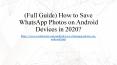 (Full Guide) How to Save WhatsApp Photos on Android Devices in 2020?