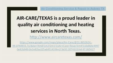 Air Conditioning Service & Repair in Sanger TX
