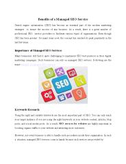Benefits of Managed SEO Services