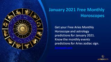 January 2021 Free monthly Horoscopes