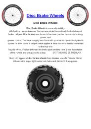 Disc Brake Wheels
