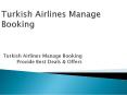 Turkish Airlines Manage Booking