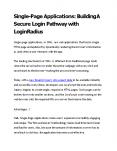 Single-Page Applications: Building A Secure Login Pathway PowerPoint PPT Presentation