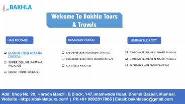 Hajj & Umrah Packages From Mumbai