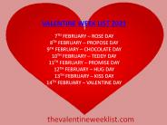 Valentine Week List 2021 Complete Schedule