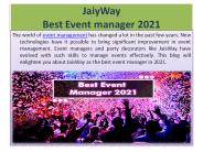 Organize Your Corporate Events And Fundraisers