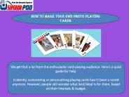 How to Make Your Own Photo Playing Cards