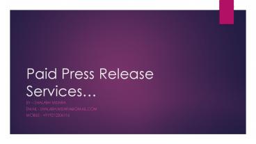 pressreleaseservices
