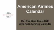American Airlines Calendar