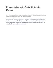Rooms in Manali - TOG Manali
