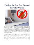 Finding the Best Pest Control Provider Online PowerPoint PPT Presentation