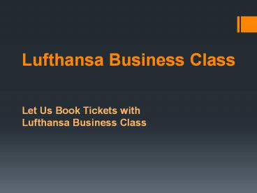 Lufthansa Business Class (1)