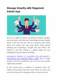 Manage Smartly with Magemob Admin App