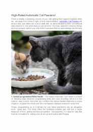 High-Rated Automatic Cat Feeders!
